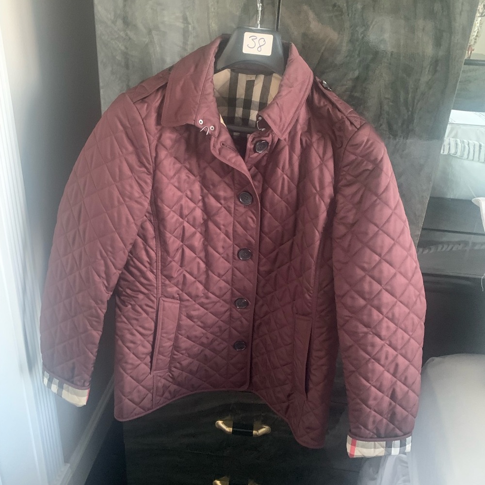 Burgundy Burberry Jacket